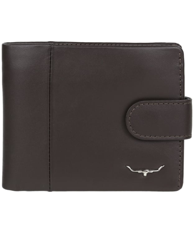 Men's R.M. Williams Leather Wallet with Coin Pocket and Tab Closure - Brown