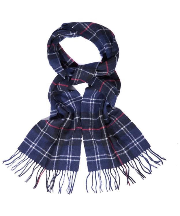 Barbour Tartan Lambswool Scarf - Navy / Red