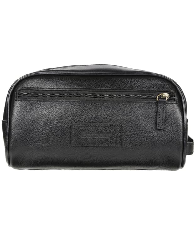 Barbour Leather Washbag - Black