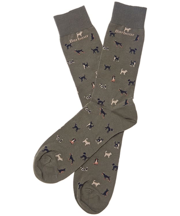 Men's Barbour Mavin Socks - Mid Olive / Dog