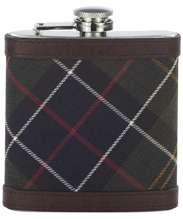 Barbour Tartan Hip Flask - Classic Tartan / Dark Brown