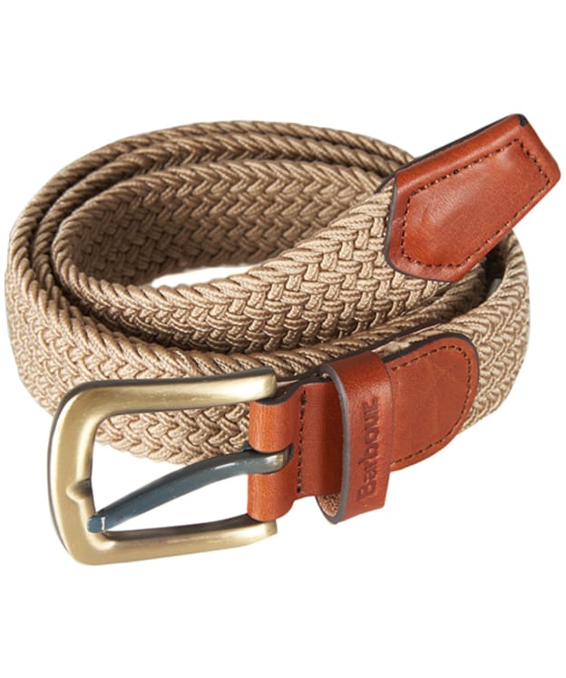 Men's Barbour Stretch Webbing Belt - Stone