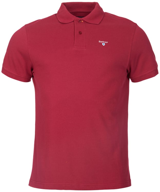 Men's Barbour Sports Polo 215G - Raspberry