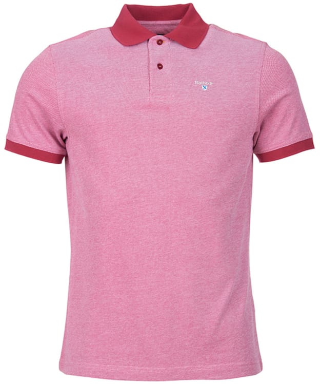 Men's Barbour Sports Polo Mix Shirt - Raspberry