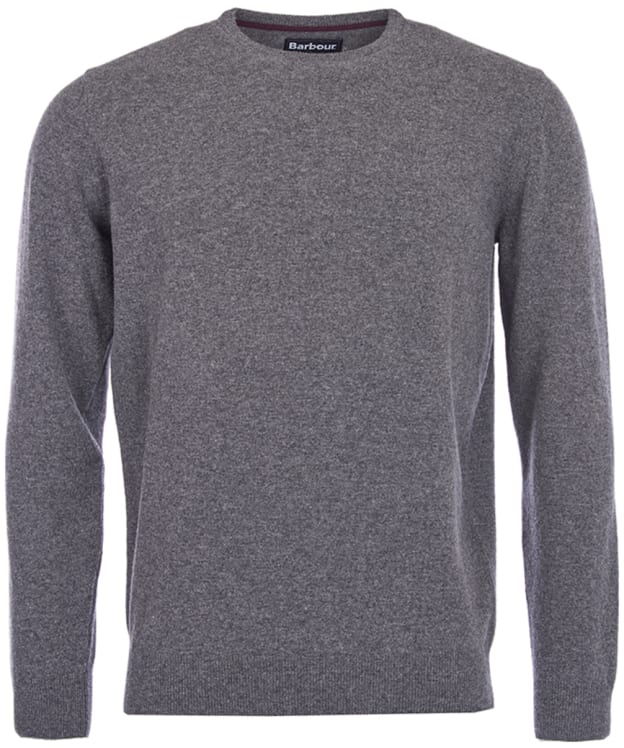 Men's Barbour Essential Lambswool Crew Neck Sweater - New Storm Grey