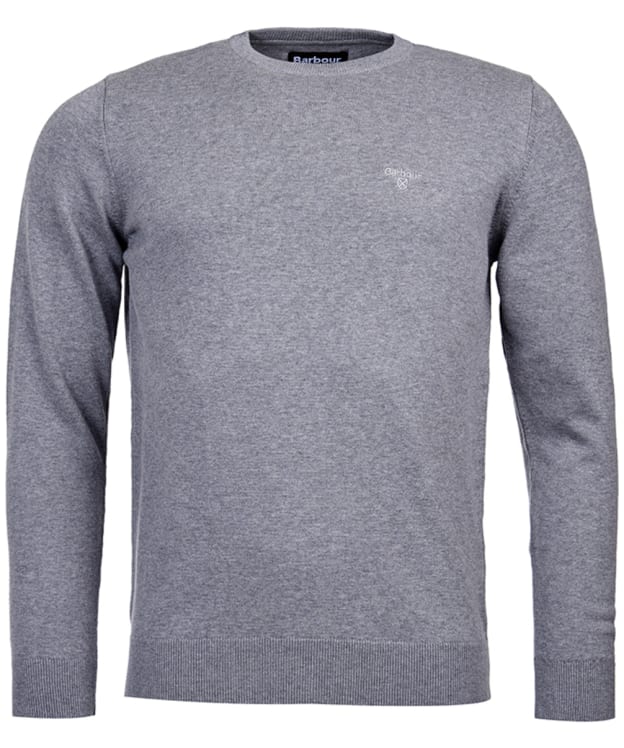 Men's Barbour Pima Cotton Crew Neck Sweater - Grey Marl