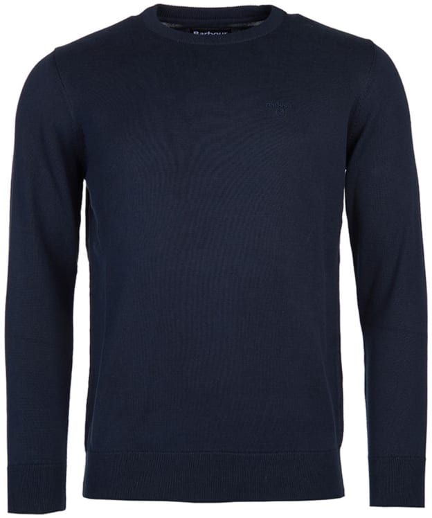 Men's Barbour Pima Cotton Crew Neck Sweater - Navy