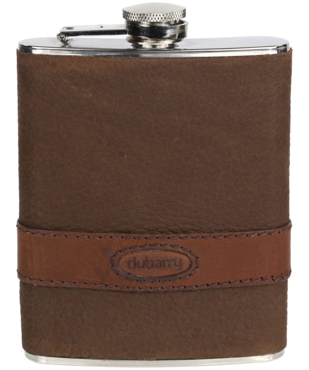 Dubarry Rugby Leather Bound Hip Flask - 