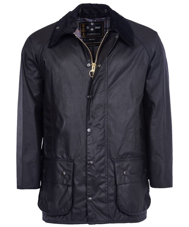 Men's Barbour Beaufort Waxed Jacket - Black