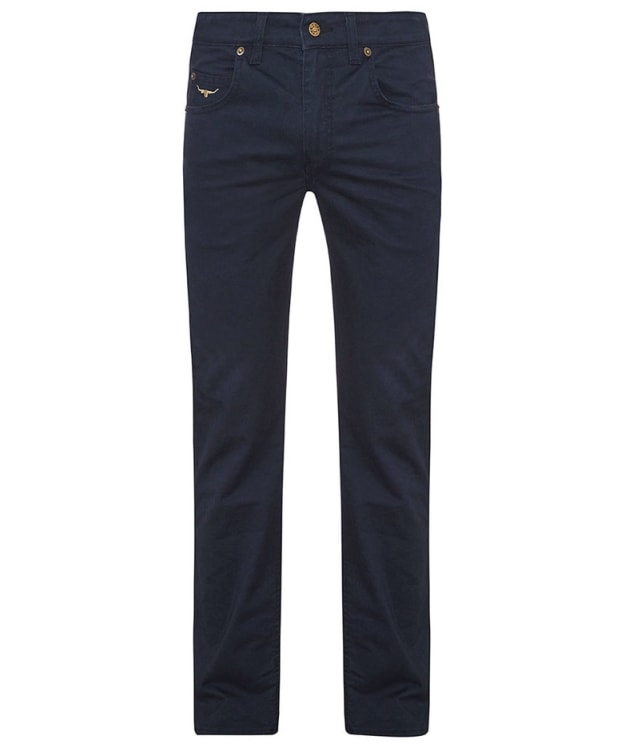 Men's R.M. Williams Linesman Stretch Drill Jeans - Slim Fit - Tapered Leg - Navy