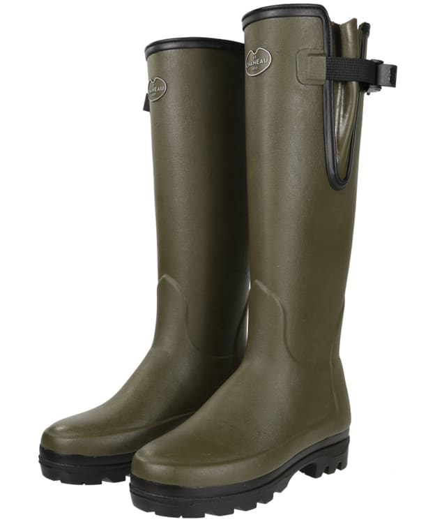 Women's Le Chameau Vierzonord Neoprene Lined Tall Wellington Boots - Vert Chameau