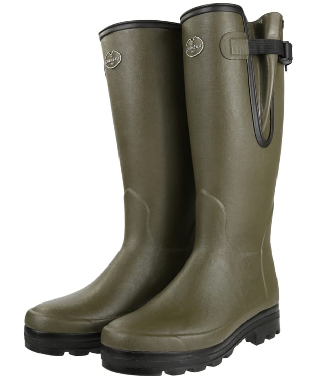 Men's Le Chameau Vierzonord Tall Neoprene Wellington Boots - 41cm Calf - Vert Chameau