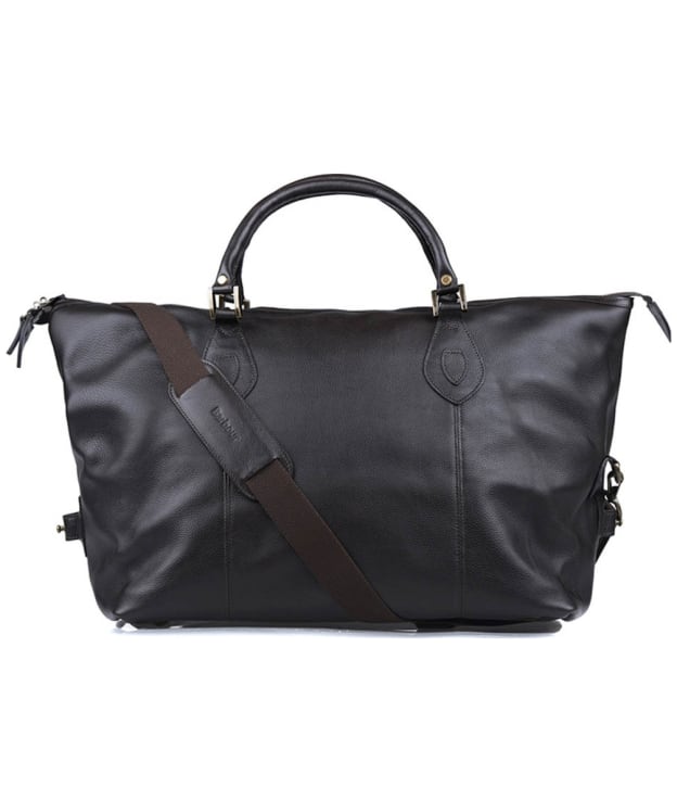 Barbour Leather Medium Travel Explorer Bag - Chocolate