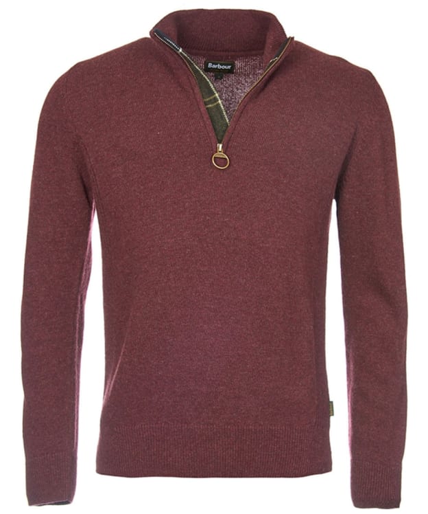 Men's Barbour Holden Half Zip Sweater - Merlot
