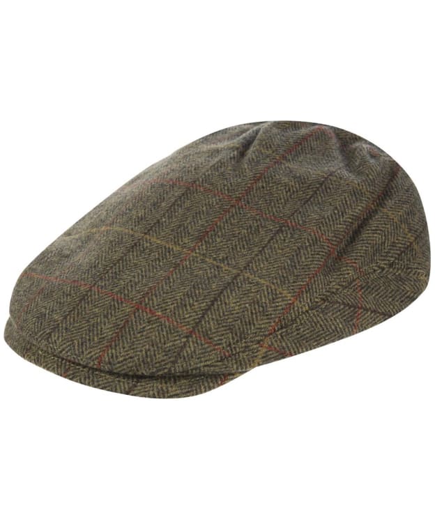 Men's Alan Paine Combrook Waterproof Extended Peak Tweed Cap - Peat