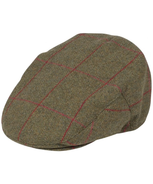 Men's Alan Paine Combrook Waterproof Tweed Flat Cap - Sage