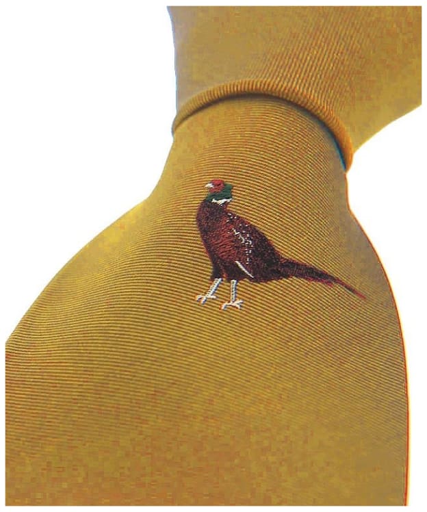 Men's Soprano Country Single Standing Pheasant Tie - Mustard