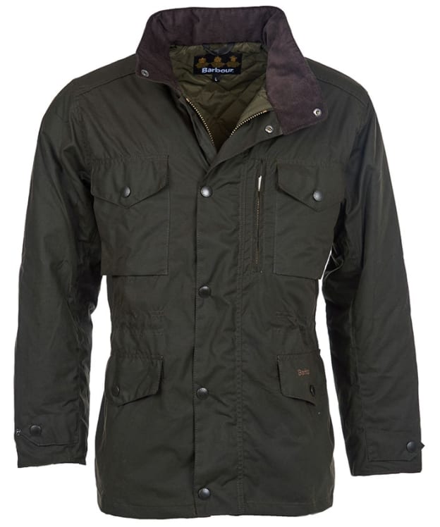 Men's Barbour Sapper Waxed Jacket - Olive