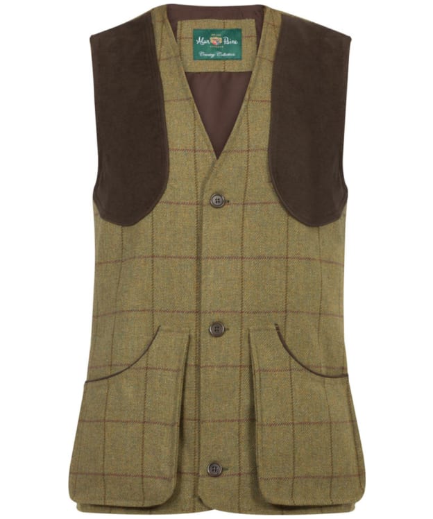 Men's Alan Paine Rutland Wool Blend Sporting Waistcoat - Lichen