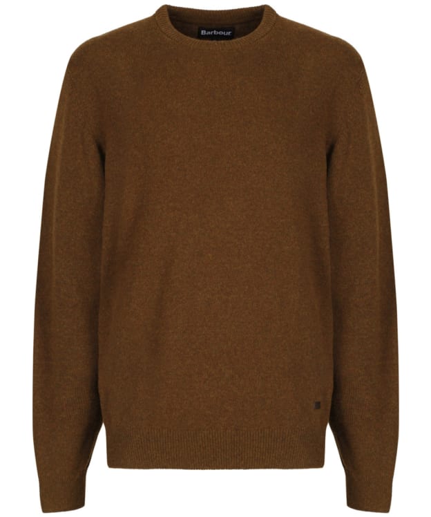 Men's Barbour Patch Crew Neck Lambswool Sweater - Bracken