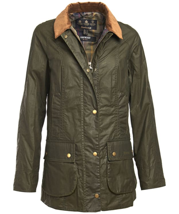 Women's Barbour Lightweight Beadnell Waxed Jacket - Archive Olive
