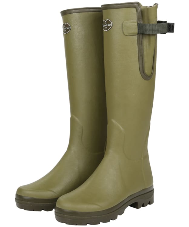 Women's Le Chameau Vierzon Jersey Lined Tall Wellingtons - Vert Vierzon