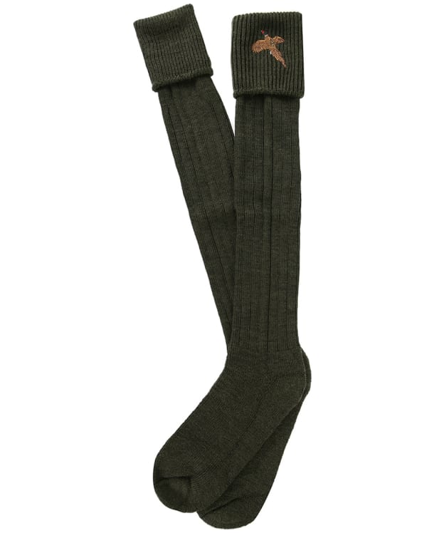 Men's Pennine Stalker Wool Blend Shooting Socks - Olive