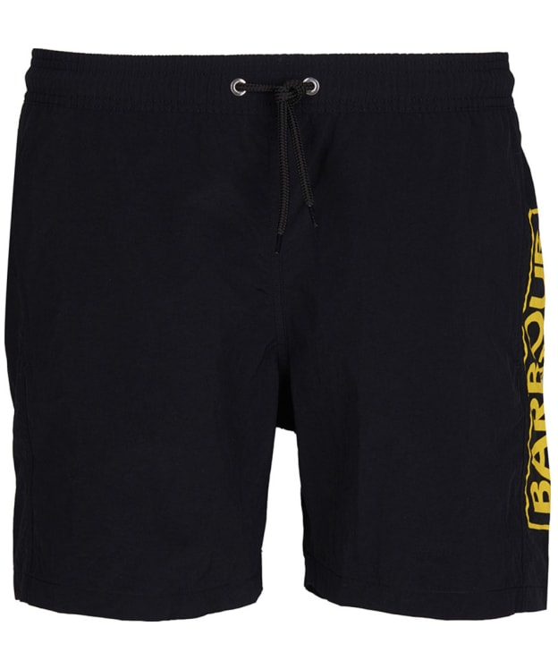Men's Barbour International Large Logo Swim Shorts - Black