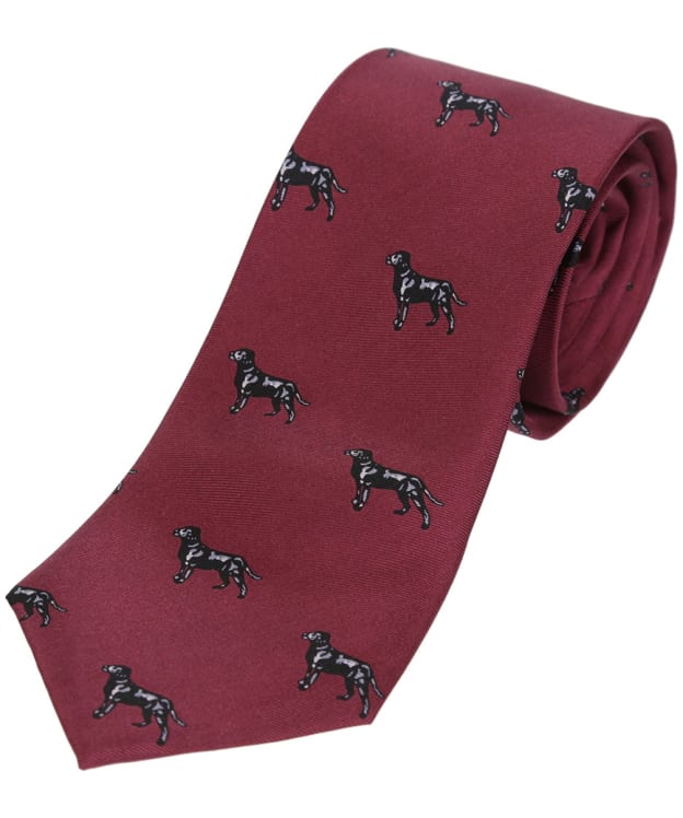 Men's Soprano Labradors Silk Tie - Wine