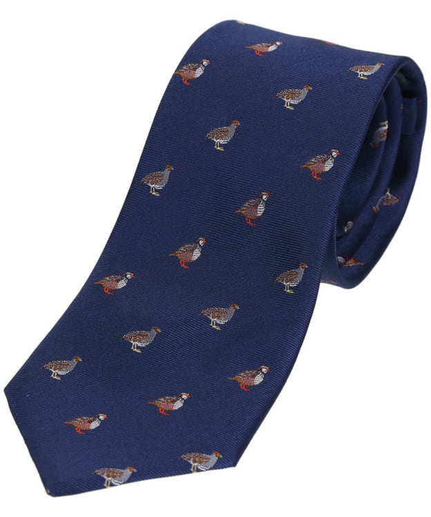 Men's Soprano Grouse and Partridge Silk Tie - Blue