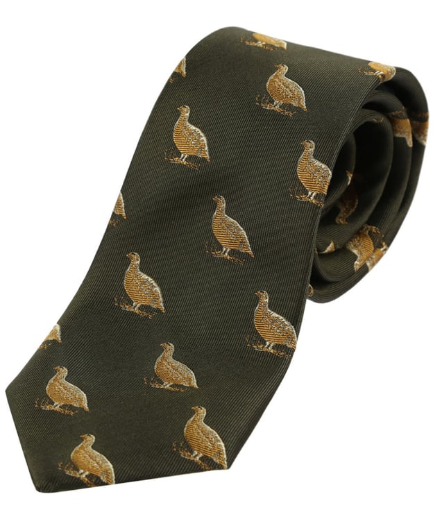 Men's Soprano Grouse Silk Tie - Country Green
