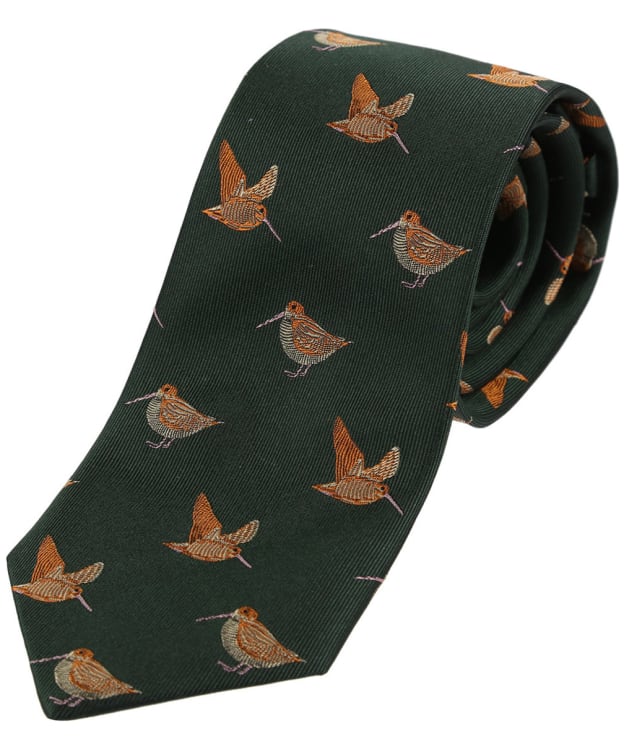Men's Soprano Woodcocks Country Silk Tie - Country Green