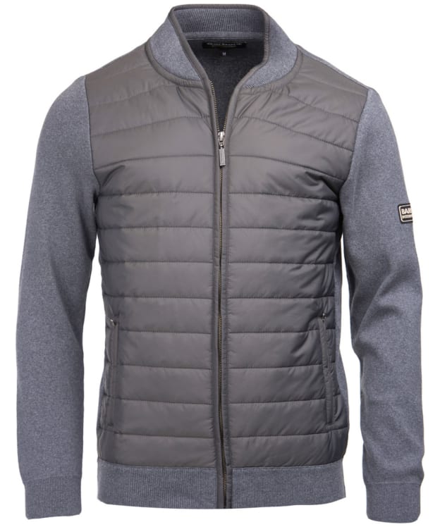 Men's Barbour International Baffle Zip Through Knit - Storm Marl