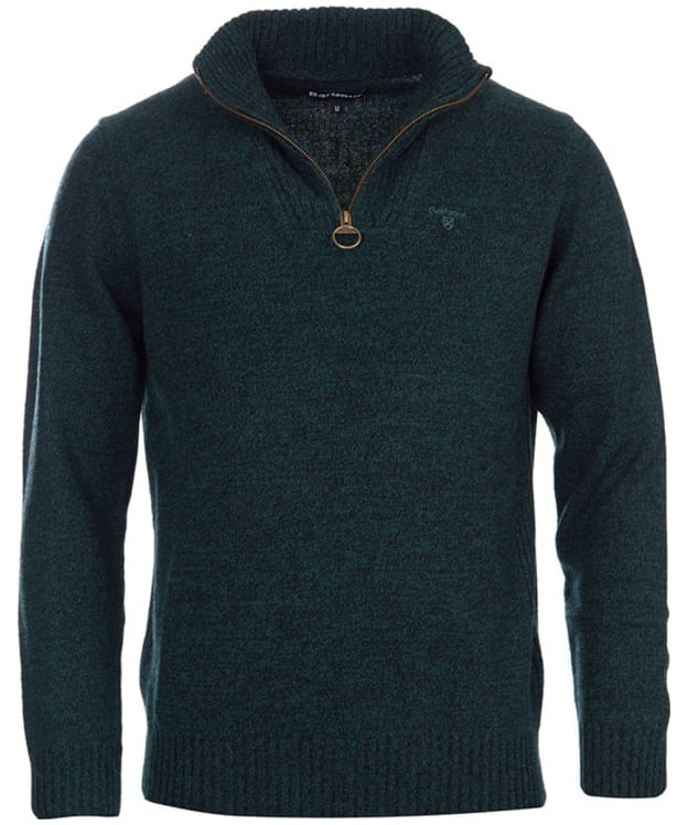 Men's Barbour Essential Wool Half Zip Sweater - Seaweed Mix