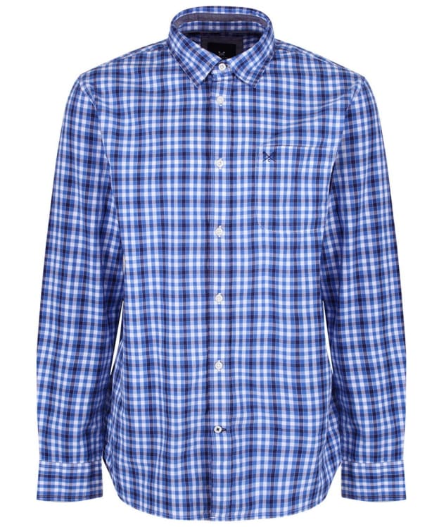 Men's Crew Clothing Westleigh Classic Check Shirt - Lapis Blue