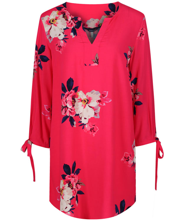 Women's Joules Odelle Woven Tunic Top - Raspberry Bircham Bloom