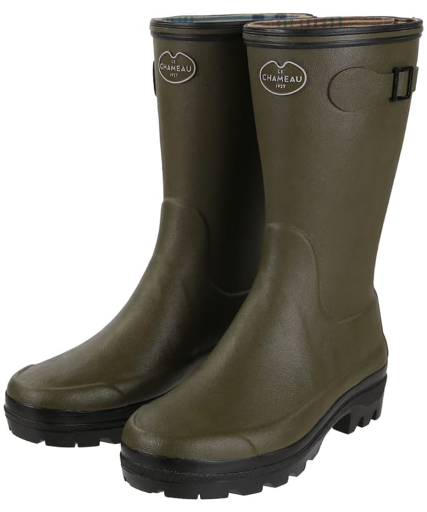 Women's Le Chameau Giverny Mid Height Wellington Boots - Vert Chameau