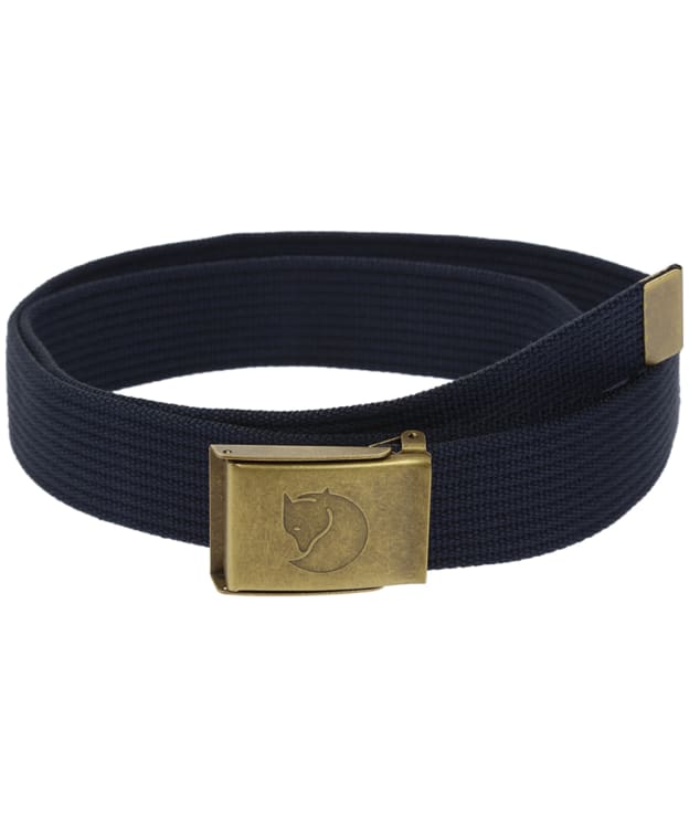 Men's Fjallraven Canvas Brass Belt 4cm - Dark Navy
