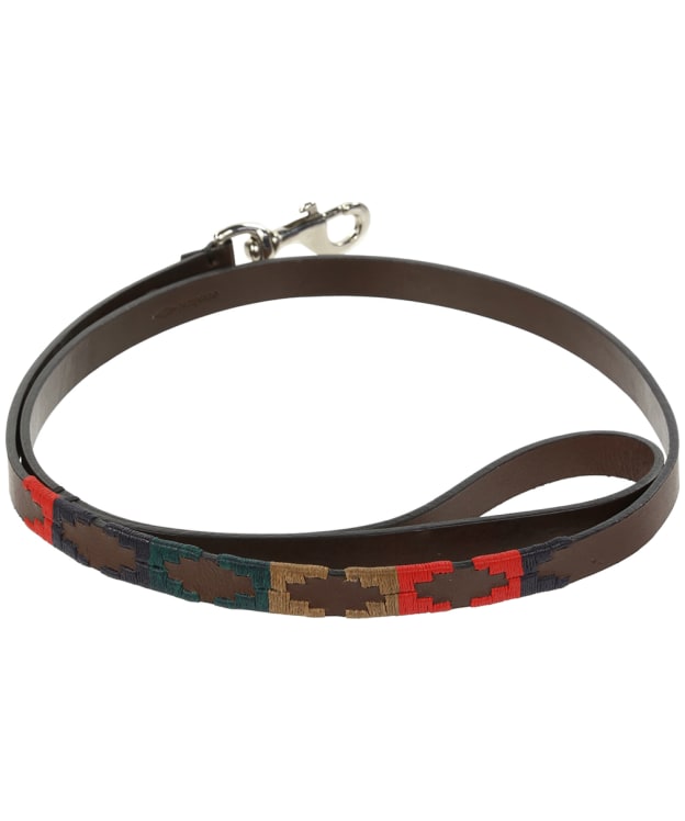 pampeano Argentine Leather Skinny Dog Lead - Navidad