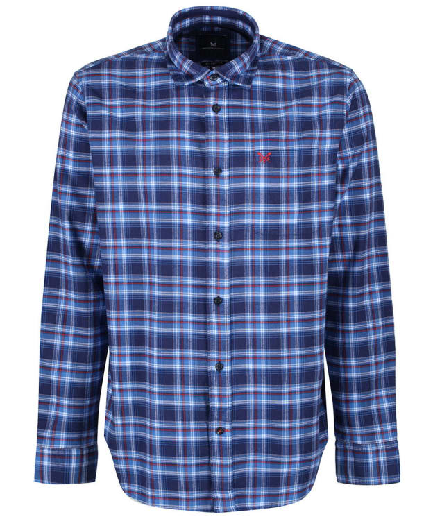 Men's Crew Clothing Flannel Classic Check Shirt - Lapis Blue