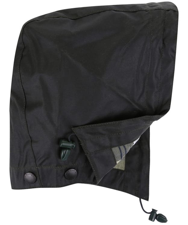 Barbour Waxed Cotton Hood (Tartan Lining) - Sage