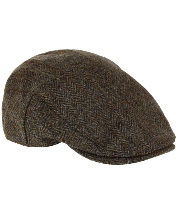 Heather Highland Harris Tweed Flat Cap - Green / Brown HB