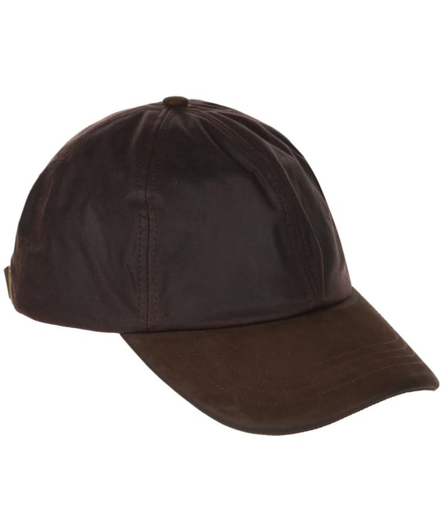 Heather Hamilton Waxed Cotton Leather Peak Baseball Cap - Brown