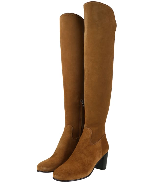 Women's Fairfax & Favor Amira Heeled Suede Boots - Tan