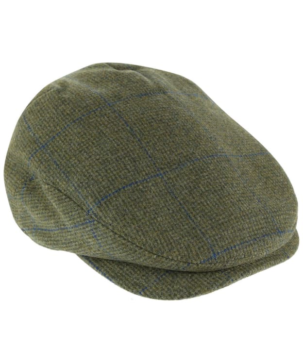 Men's Alan Paine Combrook Waterproof Extended Peak Tweed Cap - Lagoon