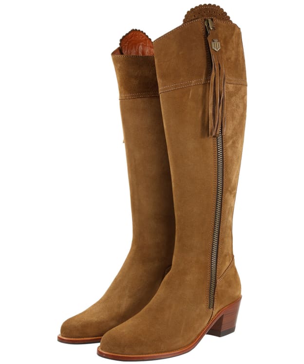 Women's Fairfax & Favor Regina Heeled Sporting Fit Boots - Tan Suede