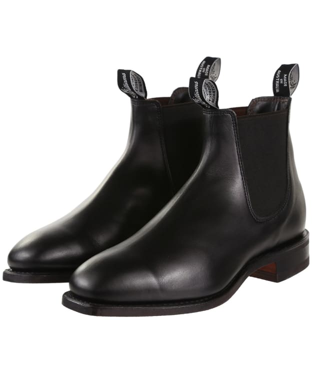 Men's R.M. Williams Comfort Craftsman Boots, Yearling Leather, Comfort Rubber Sole, G (Reg) Fit - Black