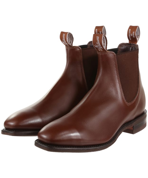 Men's R.M. Williams Comfort Craftsman Boots, Yearling Leather, Comfort Rubber Sole, G (Reg) Fit - Dark Tan
