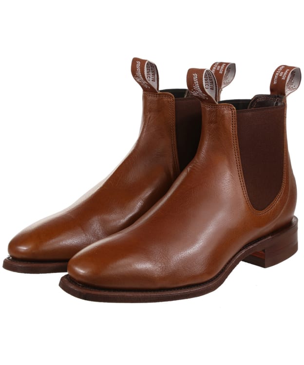 Men's R.M. Williams Comfort Craftsman Boots, Kangaroo Leather, Comfort Rubber Sole, G (Reg) Fit - Tan Bark