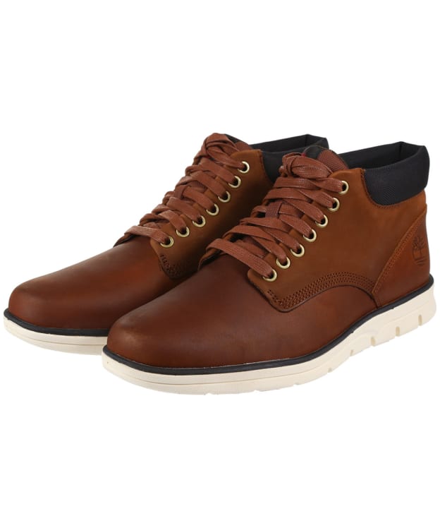 Men's Timberland Bradstreet Leather Chukka Boots - Red Brown Full Grain